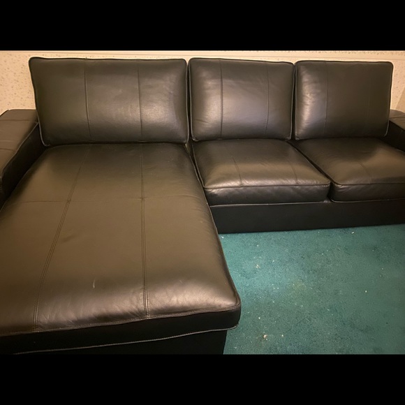 IKEA Leather Sectional Sofa 4 sets. - Picture 5 of 10